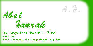 abel hamrak business card